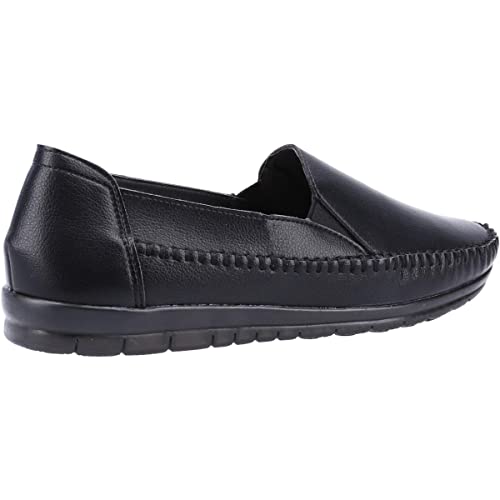 Image of Fleet & Foster Shirley Womens Flat Shoes Black 8 UK
