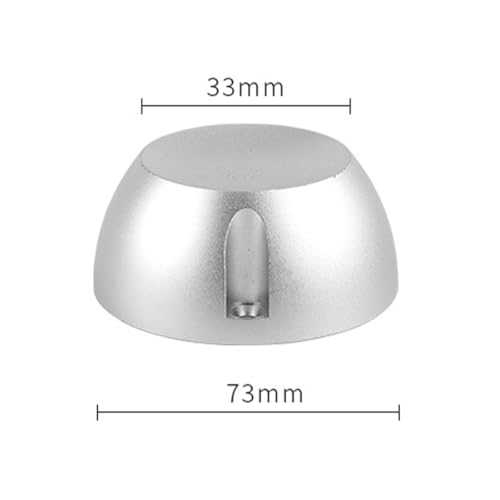 Tiardey Detacheur Magnet Sicherheitsetikettenentferner EAS-Etiketten Kleideretikettenentferner mit magnetischer Aluminiumbeschichtung Metall Silbergrau Runde Form
