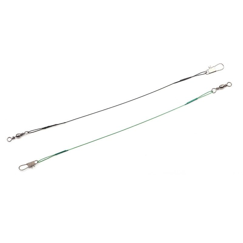 100 piezas líderes de acero antirroedura para pesca miniatura 5