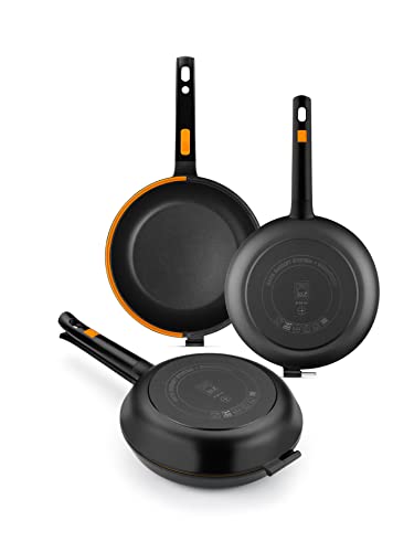 Poêle à omelette double BRA Efficient Duo en fonte d'aluminium 24 cm - 3
