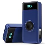 5-in-1 Portable Charger for iPhone,40800mAh Power Bank Built-in Retractable Cable and iWatch Charger,25W PD QC4.0 Fast Charging Battery Pack,Travel Essential Charger for iPhone 17/Air/16,Android,Blue