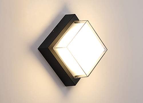 Image of blissbells Modern Diamond LED Wall Light | Black Decorative Wall Lamp with Warm White Glow for Living Room, Bedroom & Home Decor