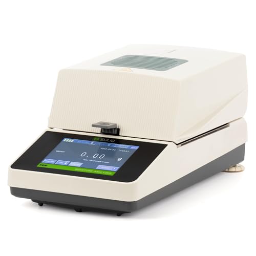 U.S. Solid Moisture Analyzer - 0.01 g, 0.1% Readability Moisture Balance for Lab Test Analysis, 5-inch Touch Screen