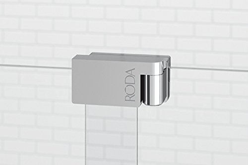 Basco Cantour Frameless Shower Door, Fits 54.06 To 60 In. Opening, Clear Glass, Silver Finish #TOP4