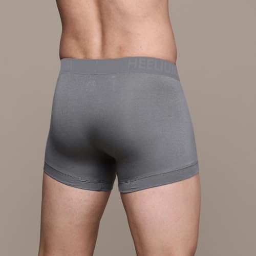 Image of HEELIUM Bamboo Trunks for Men with Keyhole Fly | 3X Softer Than Cotton for All-Day Freshness | Soft & Durable Waistband | Easy Access Underwear for Ultimate Comfort