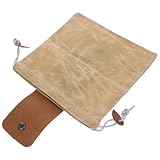 UKCOCO 折りたたみ帆布巾着型キノコ採取バッグ 多目的アウトドア用採取ポーチ キャンプやハイキング 果物 ナッツ収集に適した耐久性収納