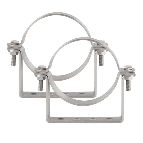 Gancho rígido de anillo dividido de 4-1/4 pulgadas, correa de pared de ventilación B de acero inoxidable 304, correa redonda de tubo de ventilación de gas, colgador de anillo dividido rígido, colgador