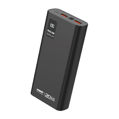 Image of 20000mAh Power Bank, Fast Charging 22.5W, LED Display, Portable