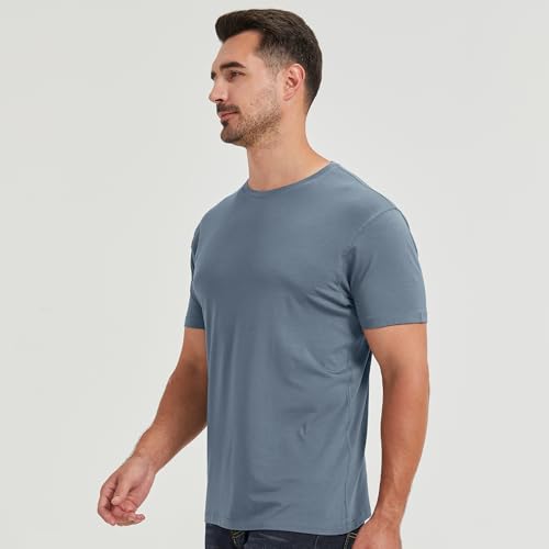 Image of netdraw Men's Ultra Soft Bamboo Viscose Cotton T-Shirt S-3XL | Moisture Wicking, Lightweight, Cool-Touch, Everyday Casual, Lounge, Sleep & Undershirt