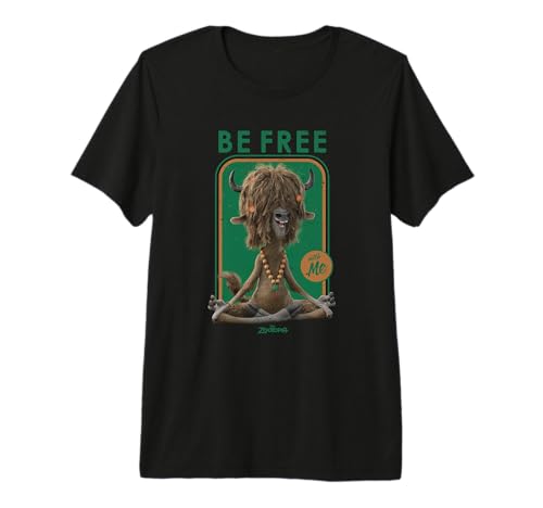 T-shirt Zootopia Yax the Yak Be Free en maille premium haute densité