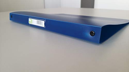 Q-Connect KF02918 Ring Binder/Pack of 12 / A4 4-Ring 16 mm/Colour: Blue Transparent/Made of Strong Translucent PP Film / 22 mm Spine/Ring Binder Plastic/Ring Binder Slim Thin Folder - Image 3