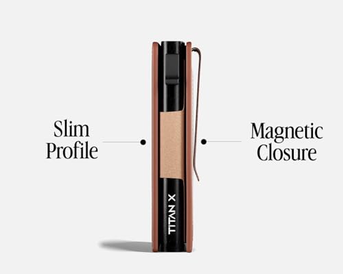 TITAN X Trifold With Clip Wallet | Minimalist Slim Metal Leather anti RFID Wallet | Front Pocket Minimalist Wallet For Men, Gift Boxed (Light Brown Leather)4