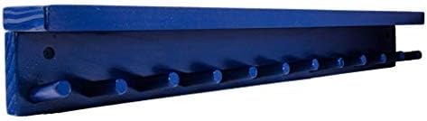 MWC Baseball Bat Rack and Ball Holder Display Meant to Hold 11 Full Size Bat and 6 Baseballs Blue