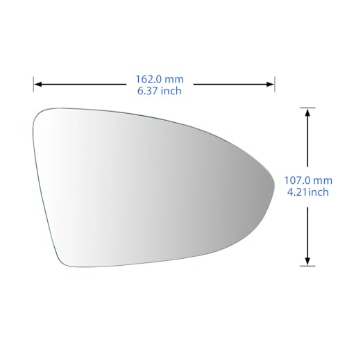 Verre rétroviseur droit cassé ? Miroir chauffant convexe pour Golf MK7