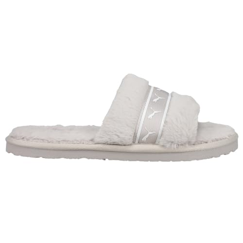 PUMA Kids Girls Fluff Remix Logo Slide Casual Sandals Casual - Off White - Size 4 M