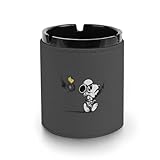 スヌーピー&スターウォーズ 灰皿 革製灰皿 丸い円筒形 アッシュトレイ 卓上 大容量 屋外 おしゃれ ステンレス おしゃれ 大容量 屋外 室内 防臭 車用 ブラック 洗いやすい インテリア コンパクト