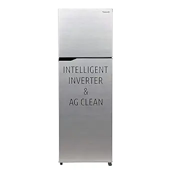 Panasonic 338 L 3 Star 6-Stage Smart Inverter Frost-Free Double Door Refrigerator (NR-TG351CUSN, Shining Silver, Jumbo Vegetable Basket, 2022 Model, Net Capacity 308L)
