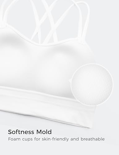 Image of CRZ YOGA Softness Mold Butterluxe Sports Bras | Molded Cup, Light Support, Yoga, Extremely Soft, Longline, Strappy Back, Scoop Neck, for Women