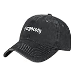 Gorgoroth - Gorra unisex de algodón suave lavado ajustable para hombre, color negro