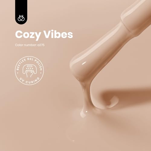 Image of Beetles Nude Gel Polish, 1Pcs 15ml Neutral Gel Polish Brown Beige Tan Nail Polish Cozy Vibes, Soak Off Uv LED Polish Manicure Salon DIY Home Fall Nail Art Colorful Bottle