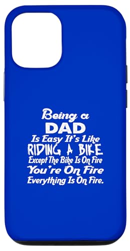 Being a Dad Like Ride a Bike Funny ���̓� �X�}�z�P�[�X iPhone 12/12 Pro �p
