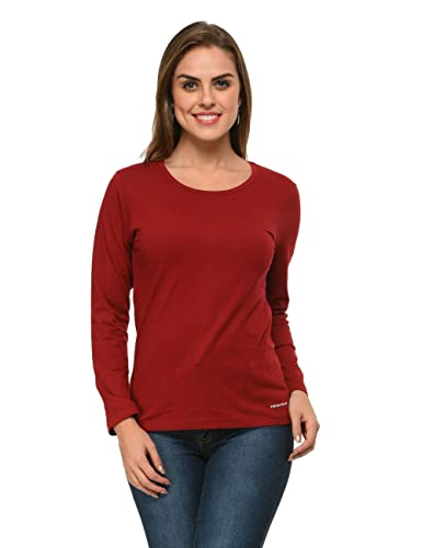 Image of Frenchtrendz Women's 100% Cotton Full Sleeves Round Neck Top