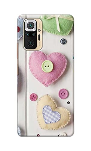Image of PRINTFIDAA Heart Shape Hard Back Cover for Redmi Note 10 Pro / 10 Pro Max Back Cover -(P6) KAT1010