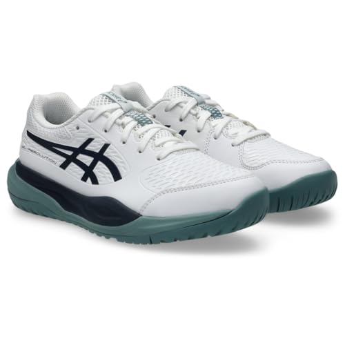 ASICS Kid's Gel-Resolution X GS Tennis Shoes, 6.5, White/Midnight - image 2