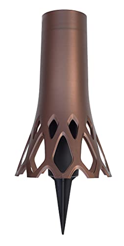 Plastia Grabvase mit Erdspieß Roseta Bronze 1 L - Friedhofsvase aus...