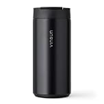 VINSUN Travel Mug to Go 350ml - Stainless Steel, Leak-Proof, Double Walled Insulated - Hot & Cold Drinks - Reusable Thermal Coffee Cup with Lid