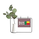 Tamaño: el soporte de marco de fotos de hierro es de 25 x 17 cm (largo x ancho). El jarrón mide 10 cm de altura. La postal mide 14,6 x 9,8 cm (largo x ancho)