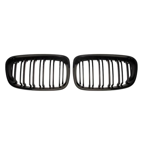 DZSLLOOI Rejillas Frontales de Radiador para Serie 1 F20 F21 Parachoques Delantero De Coche Rejilla De Riñón Parrillas De Carreras Repuesto De Rejillas Doble Listón 2011-2014 Rejillas ​Frontales
