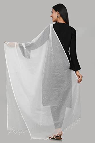 Image of Women's Self Design Cotton Kota Doria Dupatta