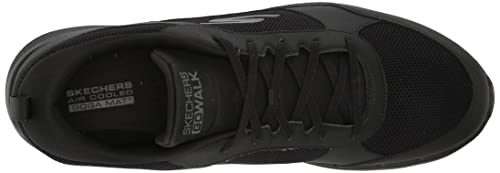 Image of Skechers Men's Gowalk 6-Lace-up Athletic Performance Walking Tennis Shoe Sneaker, Black, 8.5
