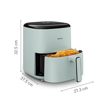 Tefal Easy Fry Max Air Fryer, 5 L Capacity, 6 portions, Healthy frying, Saves Time and Energy, Digital Control Panel, 10 Auto Cooking Programs, Pop Eucalyptus - EY2454G0
