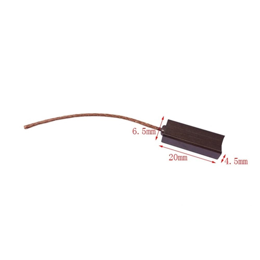 10pcs 4.5x6.5x20mm Carbon Brushes Wire Lines, Generator Generic Electric Motor Brush, Motor Regulator Carbon Brush