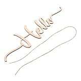 PAMINGONO Holzschild „Hallo“ Willkommensschild für Haustür und Wand Landhausstil Verandadekoration Wetterbeständig Hängendes Türschild für Innen und Außen