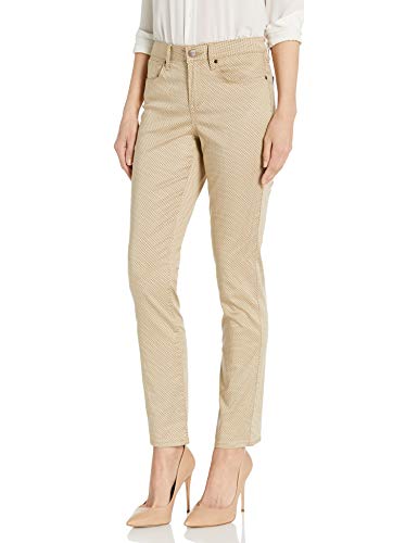 Nydj Women's Sheri Slim Pants, Khaki Polka Dot, 14 #TOP11