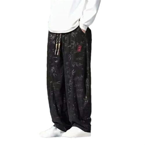 Pantalon de style chinois rétro pour homme JXQXHCFS ample et droit