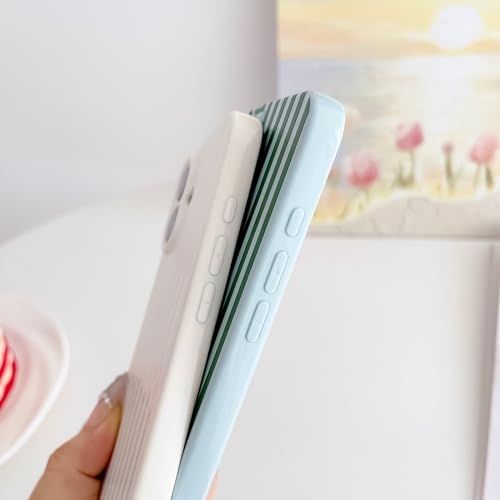 Skyseaco for iPhone 17 Case Cute Aesthetic Striped Phone Case for Women Girl Trendy Soft TPU Slim Shockproof Full Camera Protection Cover, Green by Skyseaco - Used condition - Image 3