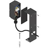 ledscom.de Gniazdo ogrodowe słupek PIWI do zastosowań zewnętrznych, IP44, 2-drożne, stal nierdzewna, antracyt, kątowe, 25 cm