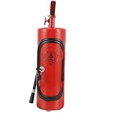 Ciieeo Red Metal Cylinder Wine Bottle Storage Box 16.9" - Novelty Fire Hydrant Shaped Liquor Case for Home Bar Countertop | Creative Hide-A-Bottle Single 750ml Spirit Container for Man Cave Decor