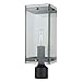 ArtCraft AC8143BK Bradgate - 22.25" One Light Outdoor Post Mount, Matte Black/Harvest Brass Finish with Clear Glass