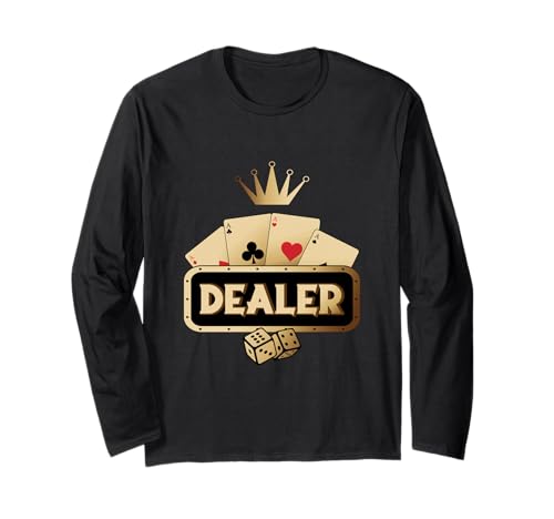 Poker Dealer Poker Player Gift Card Game Poker Long Sleeve T-Shirt