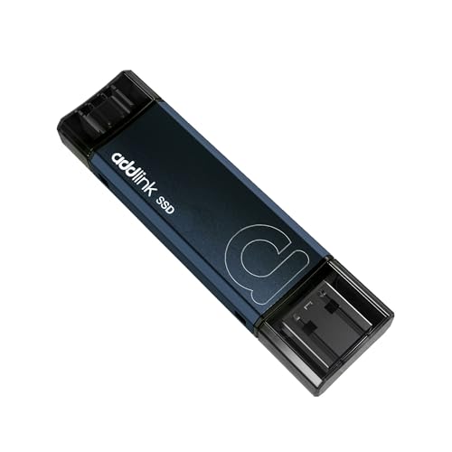 addlink P50 500GB Mini Portable SSD Stick 1050MB/s USB 3.2 Gen 2 Dual Type-C & Type-A Thumb Drive External Solid State Drive for