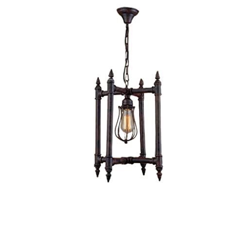 Plafonnier rustique E27 en fer forgé lustre country style retro