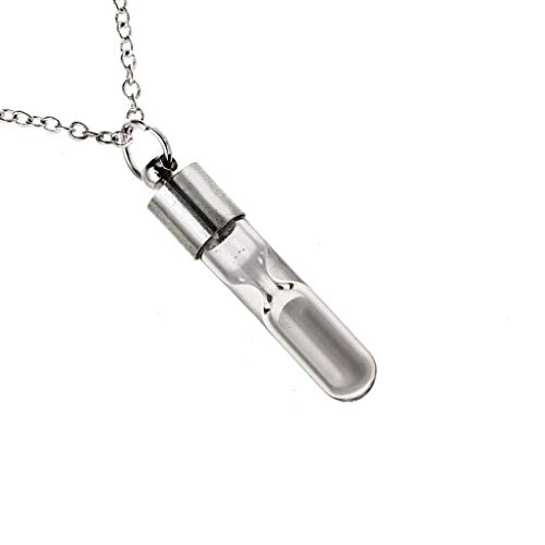 Deinbe Joyería de la Boda Hombres Mujeres noctilucentes Collar de Reloj de Arena Cuello Colgante de Reloj de Arena Luminoso aleaciónpúrpura