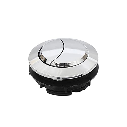 Bouton de chasse d'eau rond en plastique ABS pour réservoir d'eau de toilette, 58 mm de diamètre, raccords faciles à bouton-poussoir pour chasse d'eau, compatible avec les réservoirs de toilettes