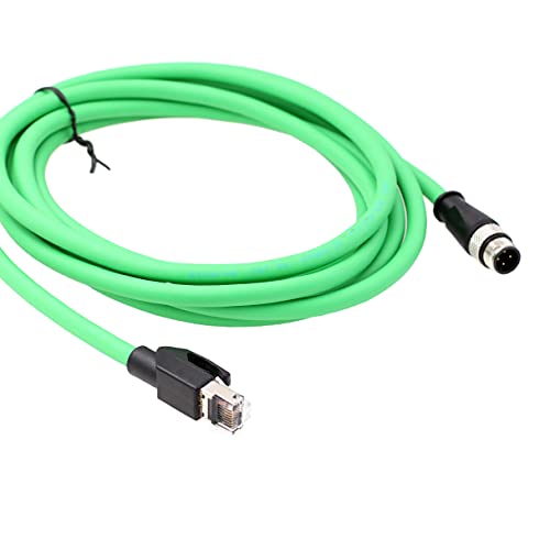 Cable de red Ethernet M12 4 Pin D-Coded RJ45 Cat5e 2m miniatura 5
