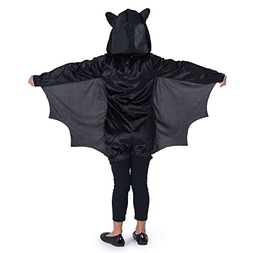 Dress Up America Bat Costume For Kids - Vampire Bat Costume For Girls - Black Bat Jumpsuit Romper With Wings (Medium) #TOP1